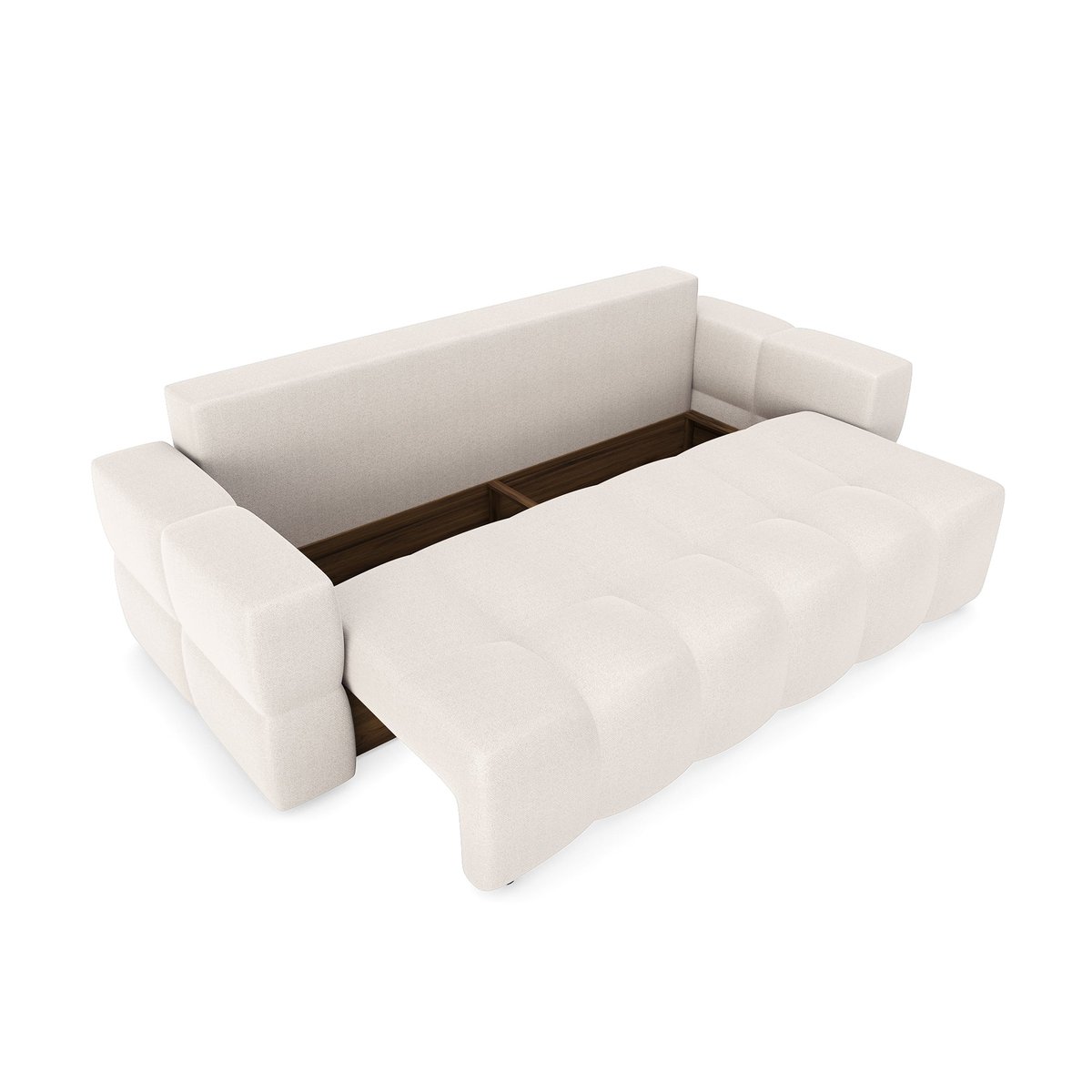 Canapé en tissu tramé GABRIEL crème, SIA HOME
