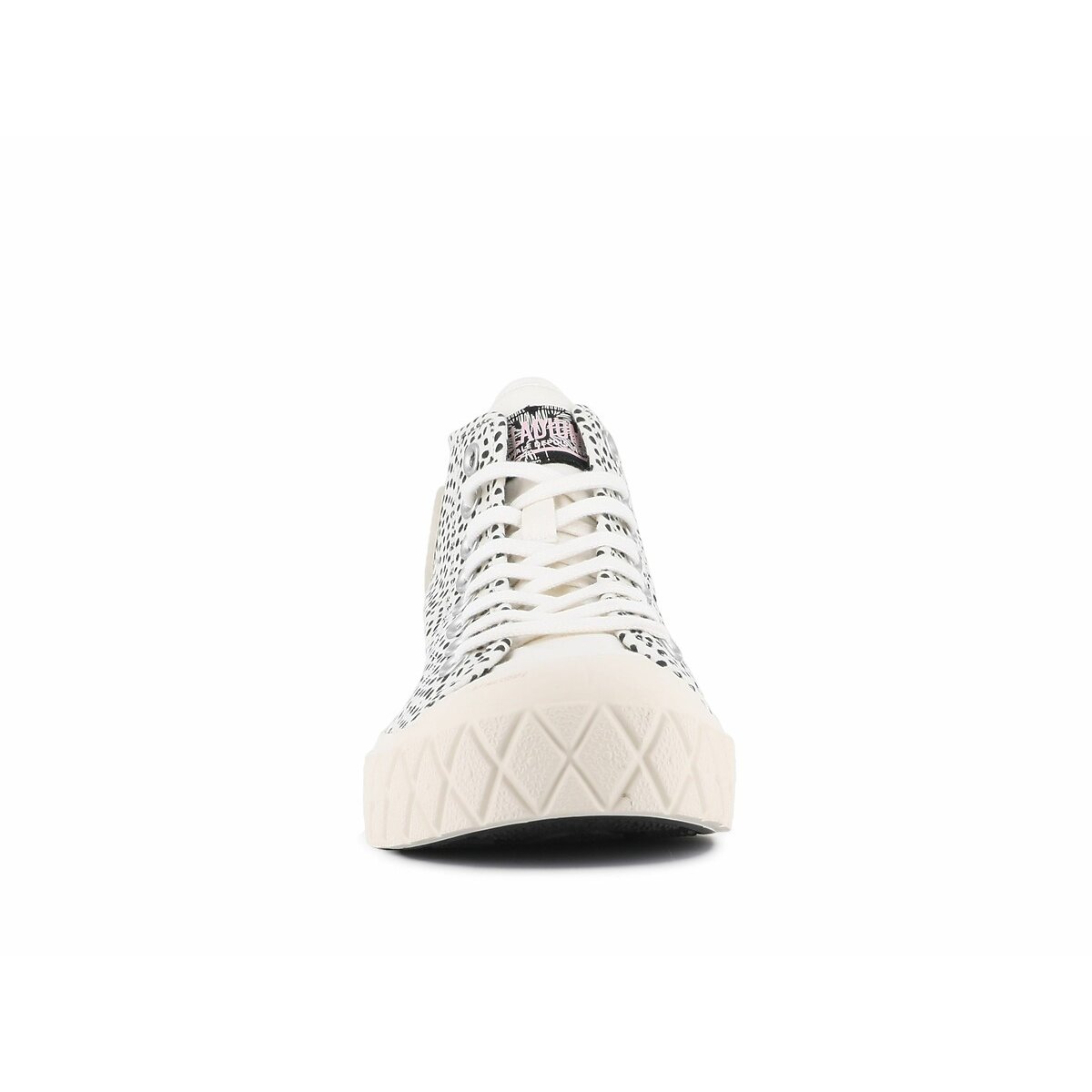 Hoge sneakers Palla Ace Mid Fest wit met zwarte stippen, PALLADIUM