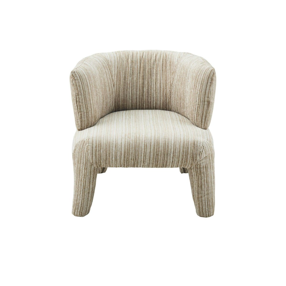 Fauteuil de salon design à rayures CORTINA marron, PIER IMPORT