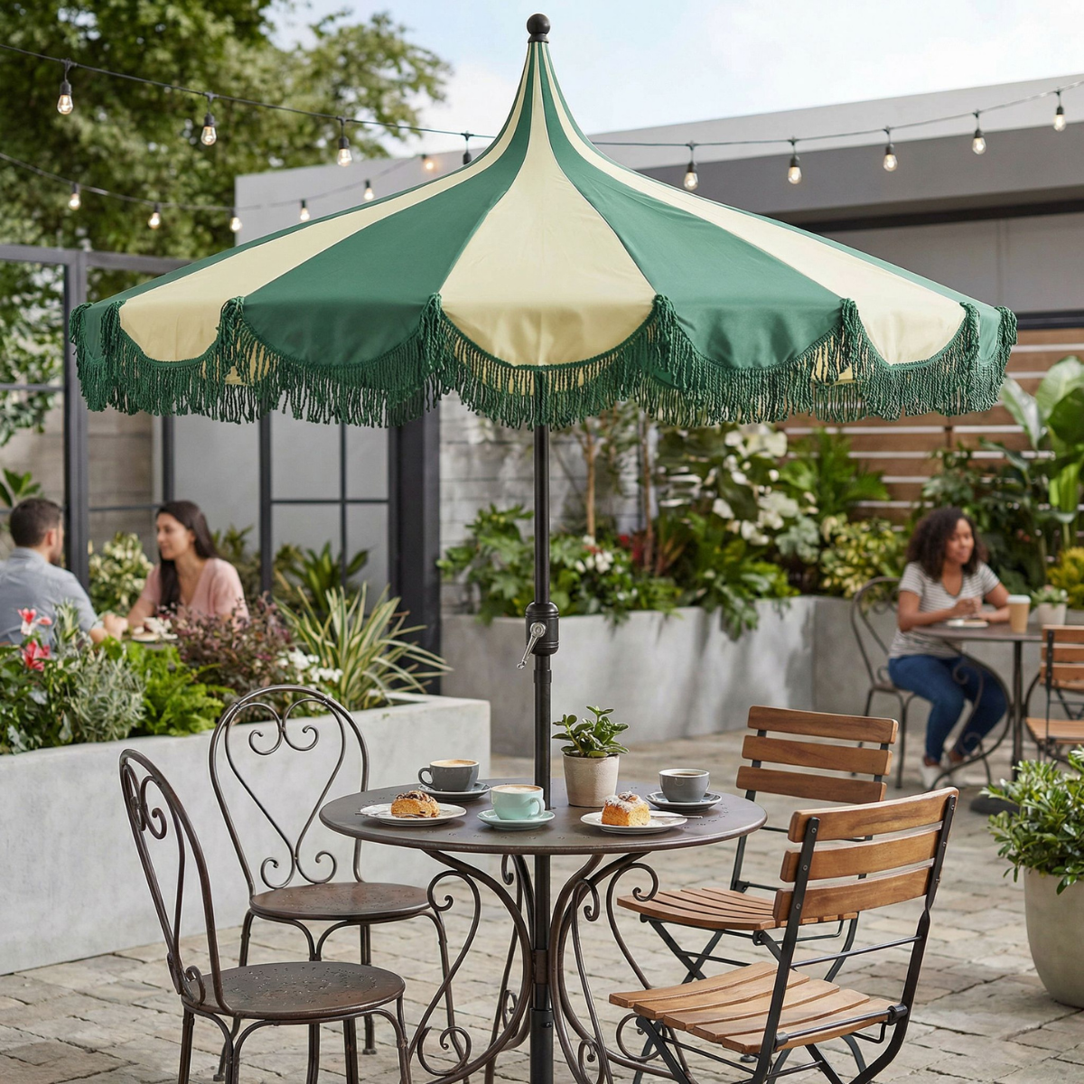 Parasol KIM vert foncé, MICA DECORATIONS