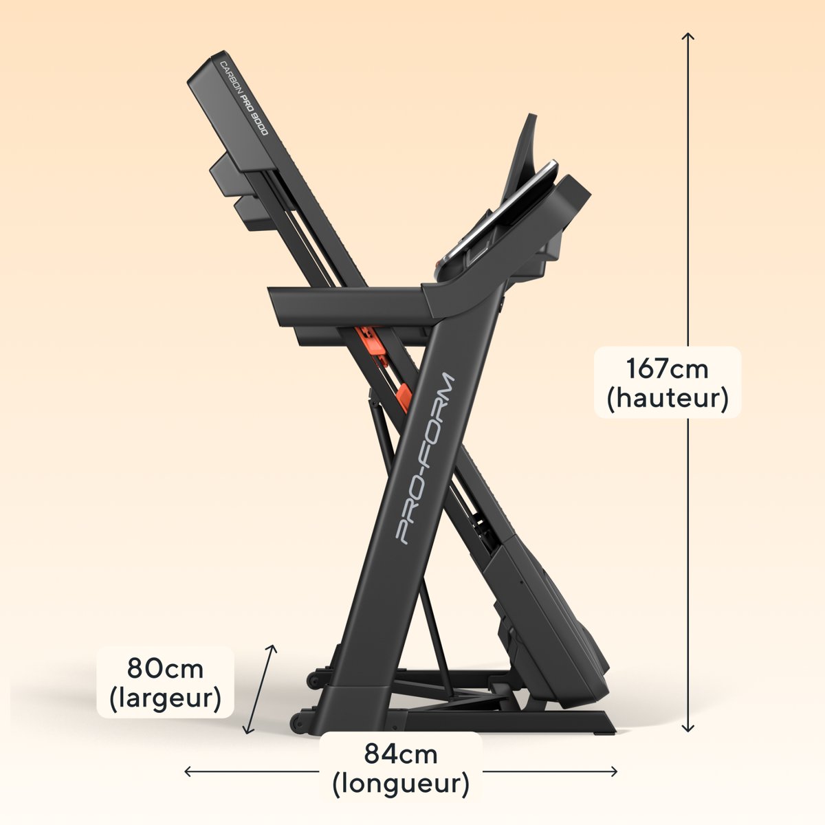 Tapis de course Carbon TLS / Écran LCD 5" / 16 km/h noir, PROFORM FITNESS