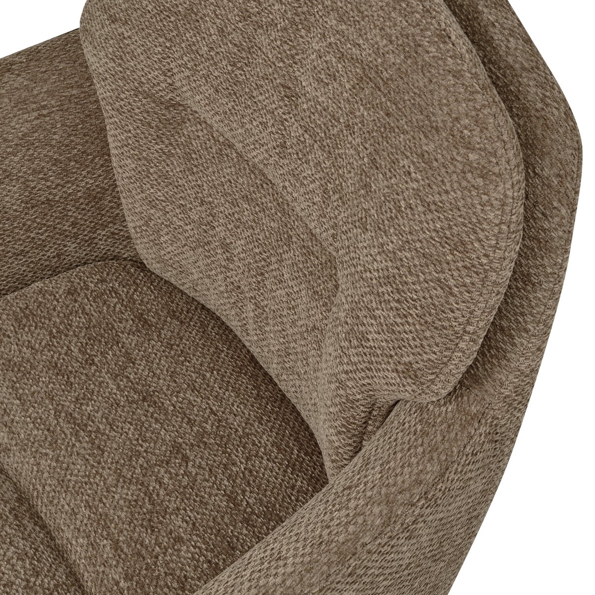 Lot de 2 chaises de table en tissu chenille RUNA sable foncé, WOOOD