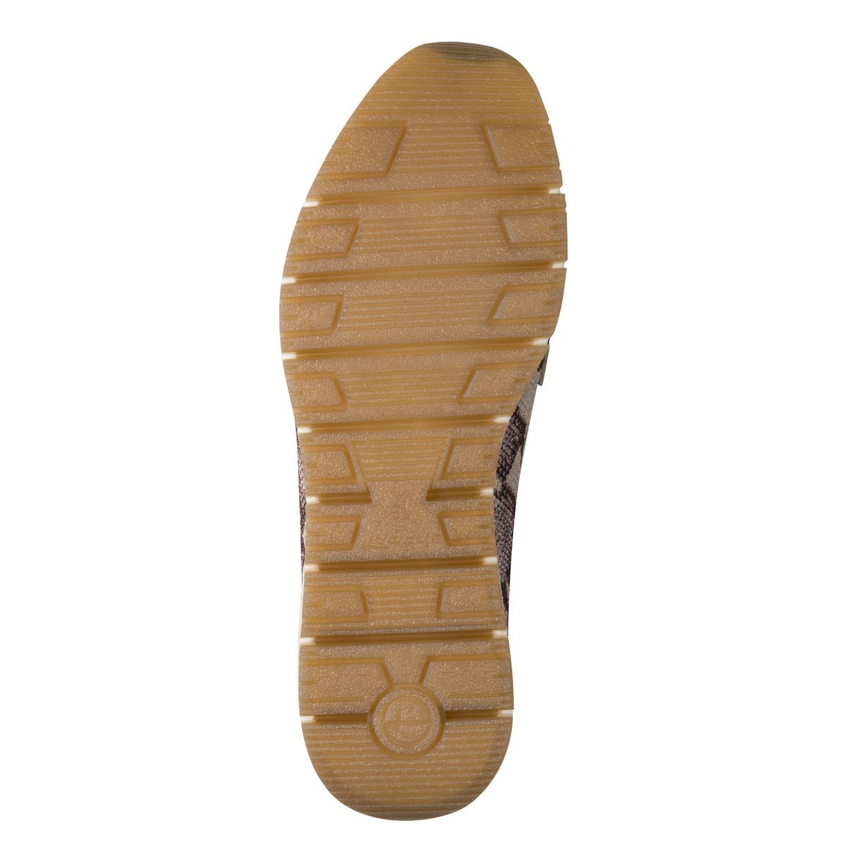 Slipper en cuir beige ivoire croco, TAMARIS