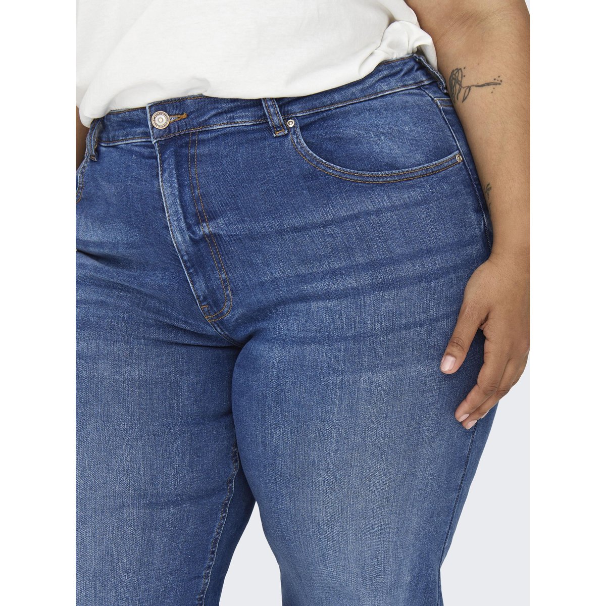 Jean À Jambe Large medium blue denim, ONLY CARMAKOMA