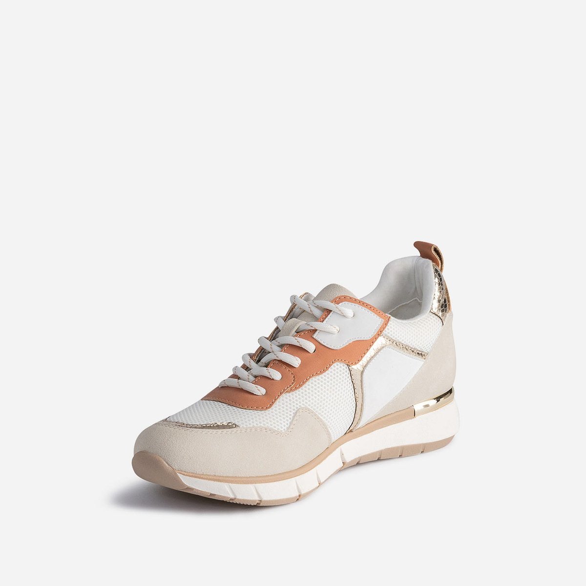 Basket HALISSE blanc/rose, TEXTO