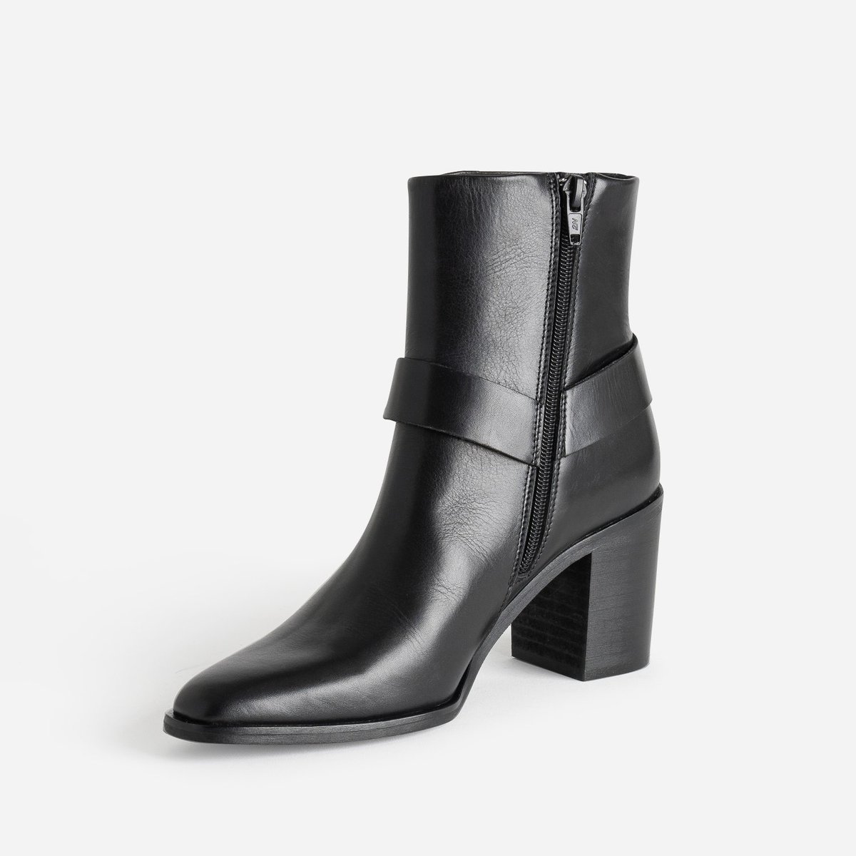Boots À Talon en cuir SIDONA noir, TEXTO
