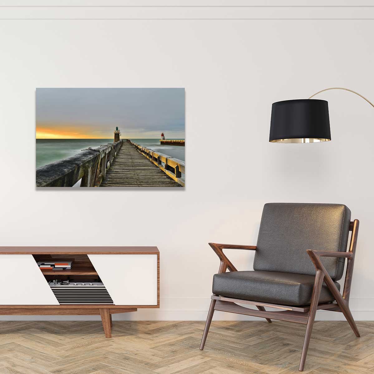 Tableau capbreton glassy sous estacade tableau alu dibond, HEXOA