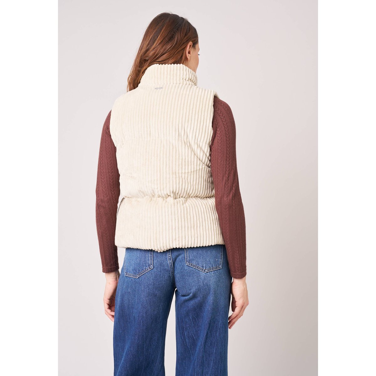 Blouson sans manches femme NOLINE cream, DEELUXE