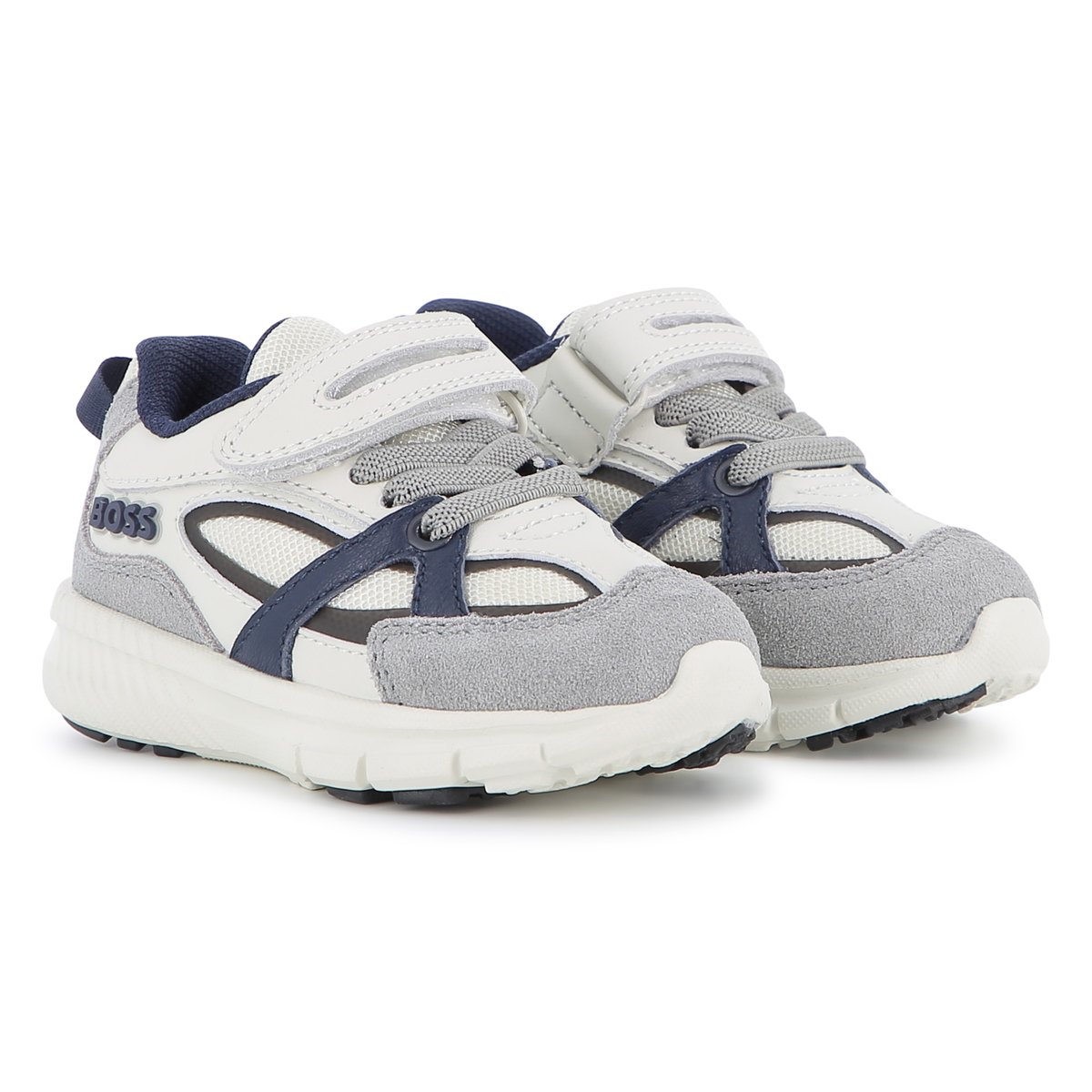 Baskets basses à lacets bleu cargo, BOSS KIDSWEAR