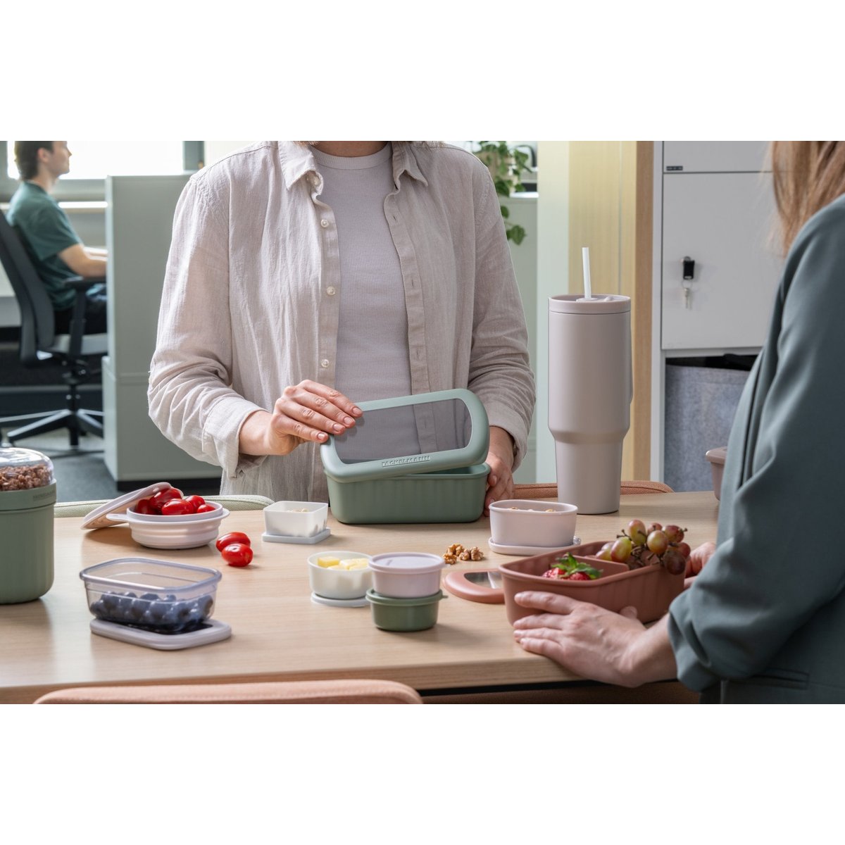 Lunchbox Verte à compartiment réglable 1 litre sans BPA STORAGE vert, FACKELMANN