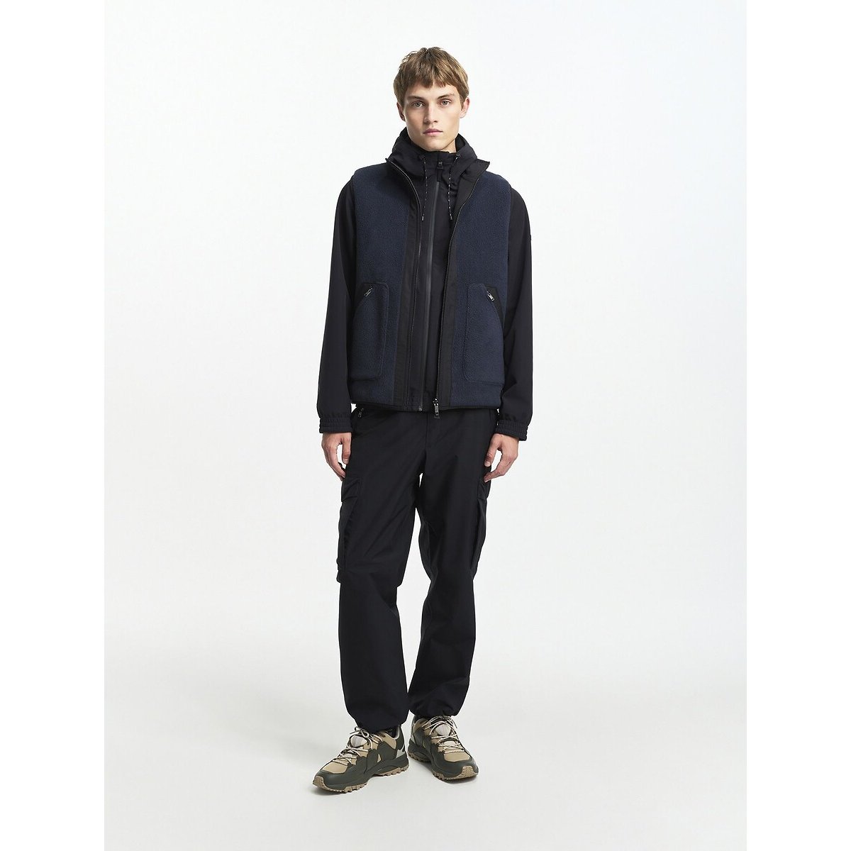 Mouwloos omkeerbaar sherpa vest T-Kit marineblauw, AIGLE