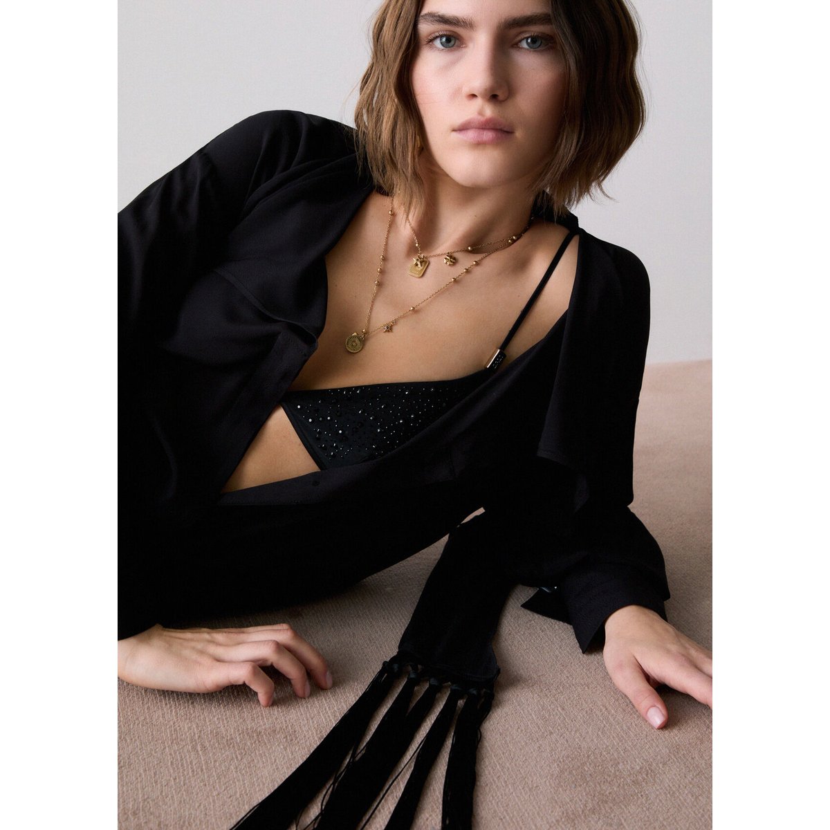 Chemise avec Écharpe noir, LIU JO