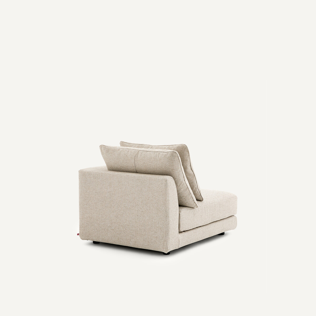 Demi-canapé droit, modulable en texturé viscose et lin, TIBERIO naturel, AM.PM