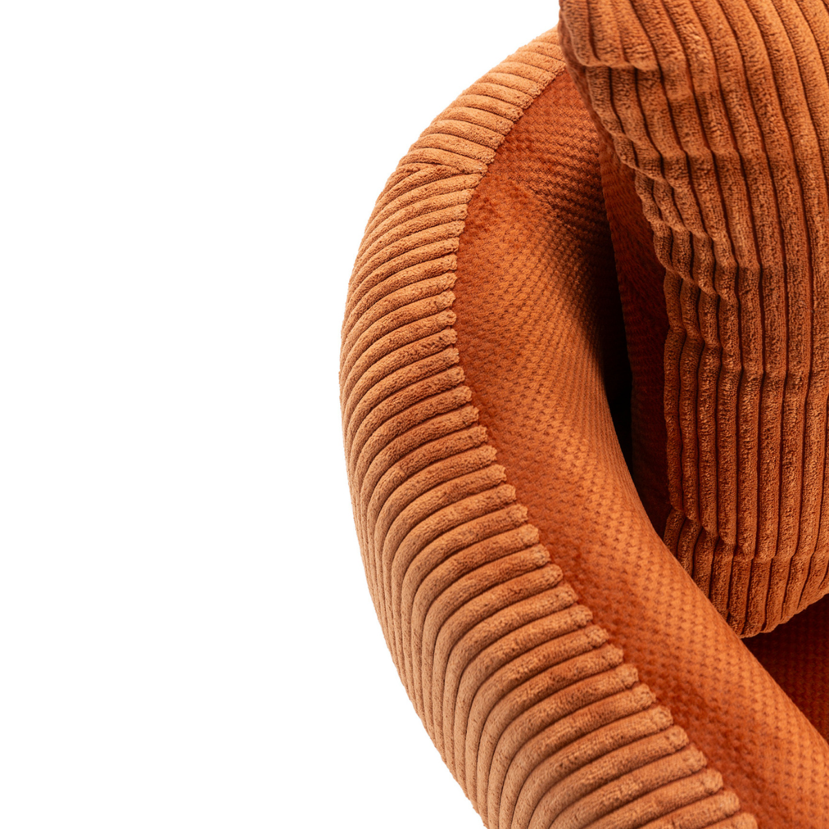 Fauteuil en tissu avec pieds en métal noir L73 cm - ARUNI orange, CALICOSY