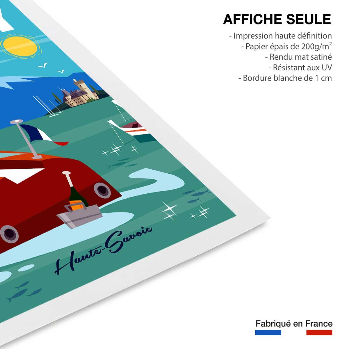 Poster de vedette du lac d' annecy affiche seule, HEXOA