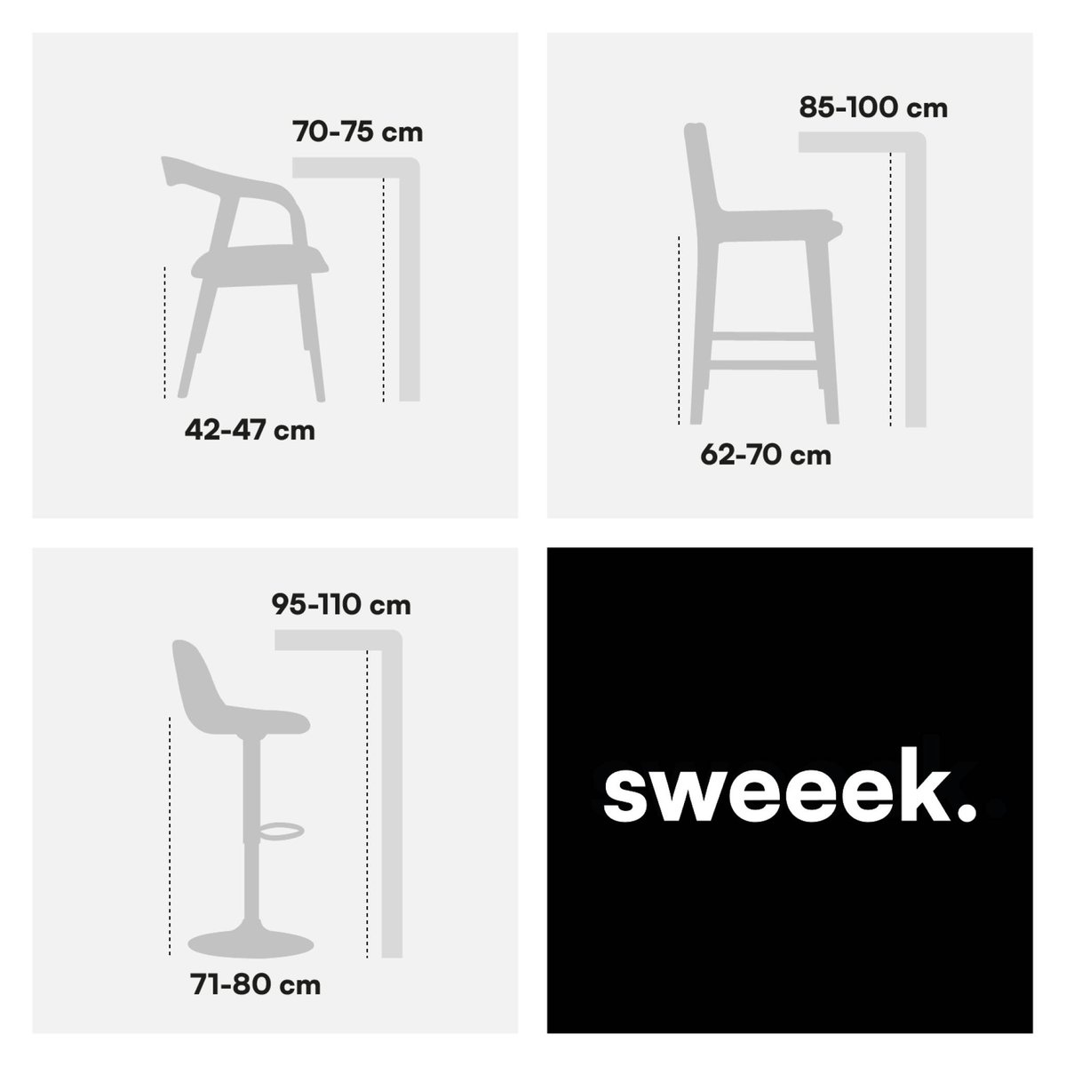 Tabouret de bar contemporain tissu (lot de 2) ALESSIA bordeaux, SWEEEK