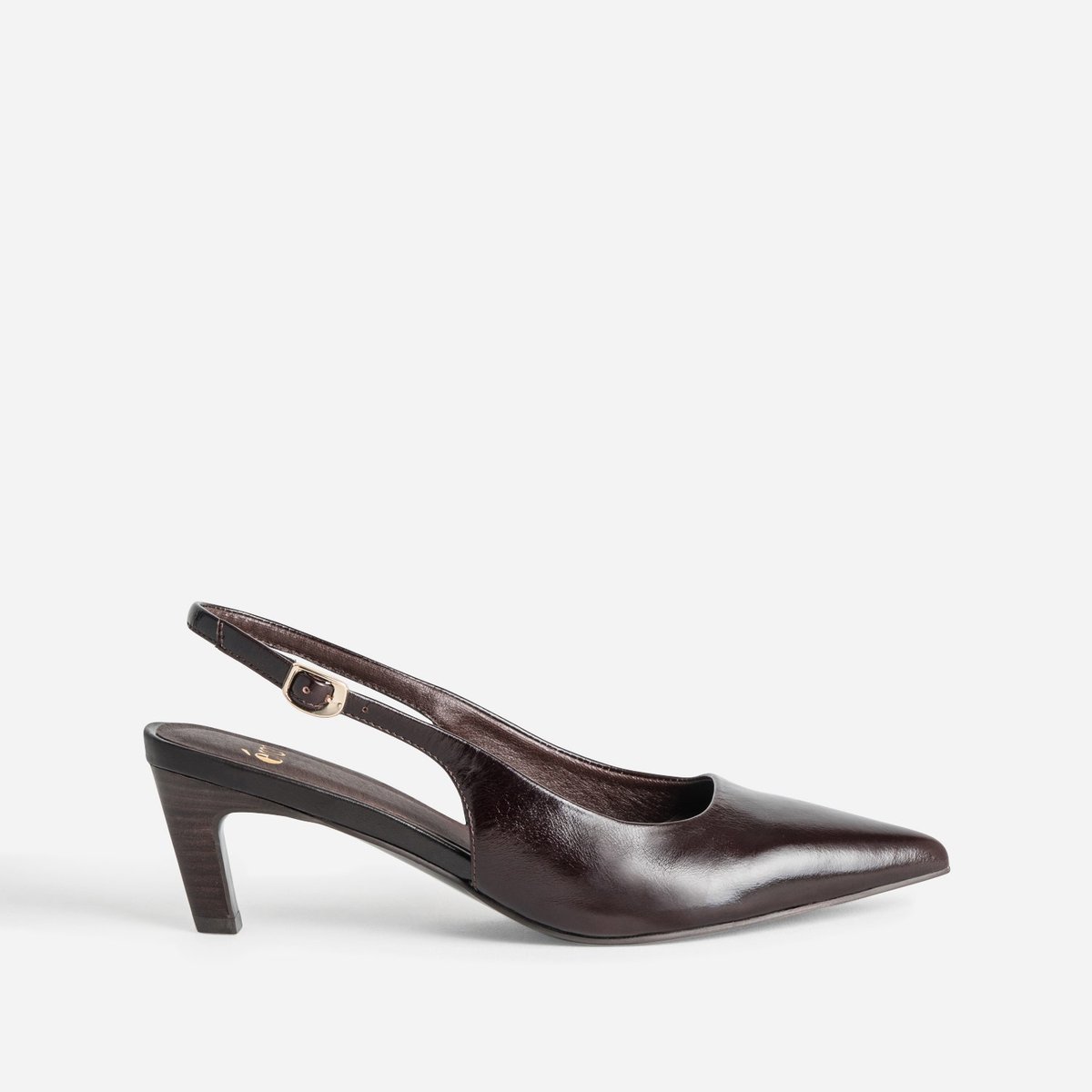 Escarpin en cuir ADELINA chocolat, ERAM
