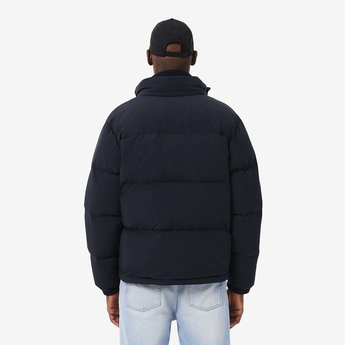 Doudoune chaude avec capuche intégrée bleu marine, LACOSTE