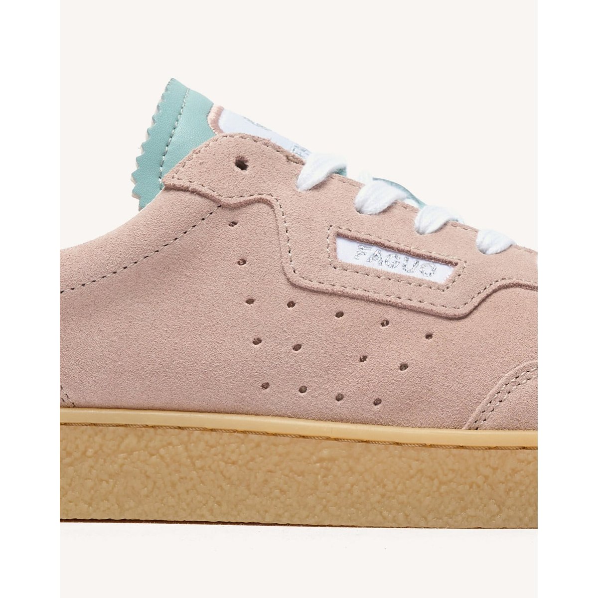 Baskets basses suede LUMBO rose grisé, FAGUO