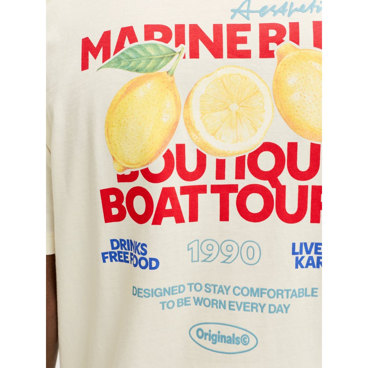 T-Shirt antique white, JACK & JONES