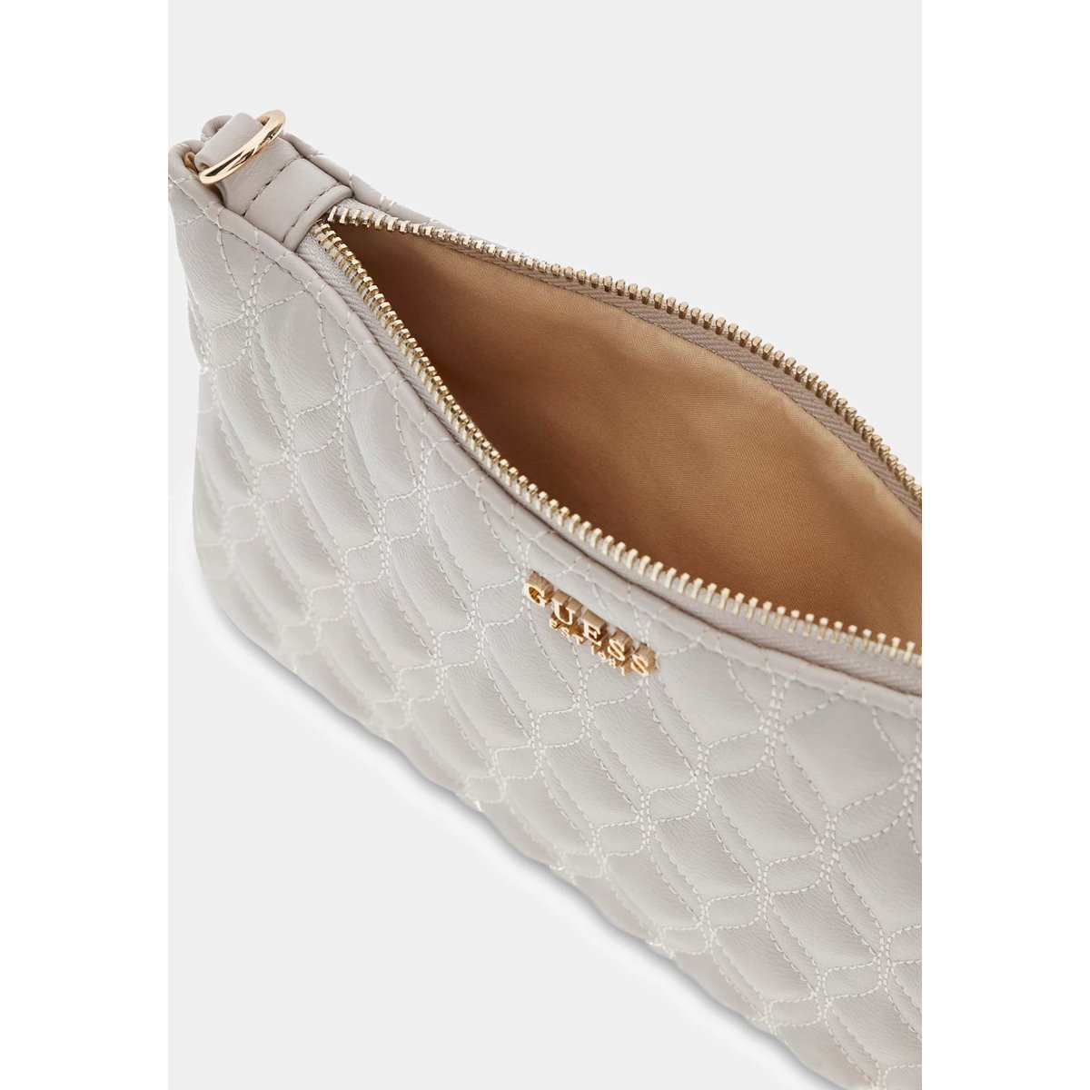Maxine Pochette Matelassée beige, GUESS