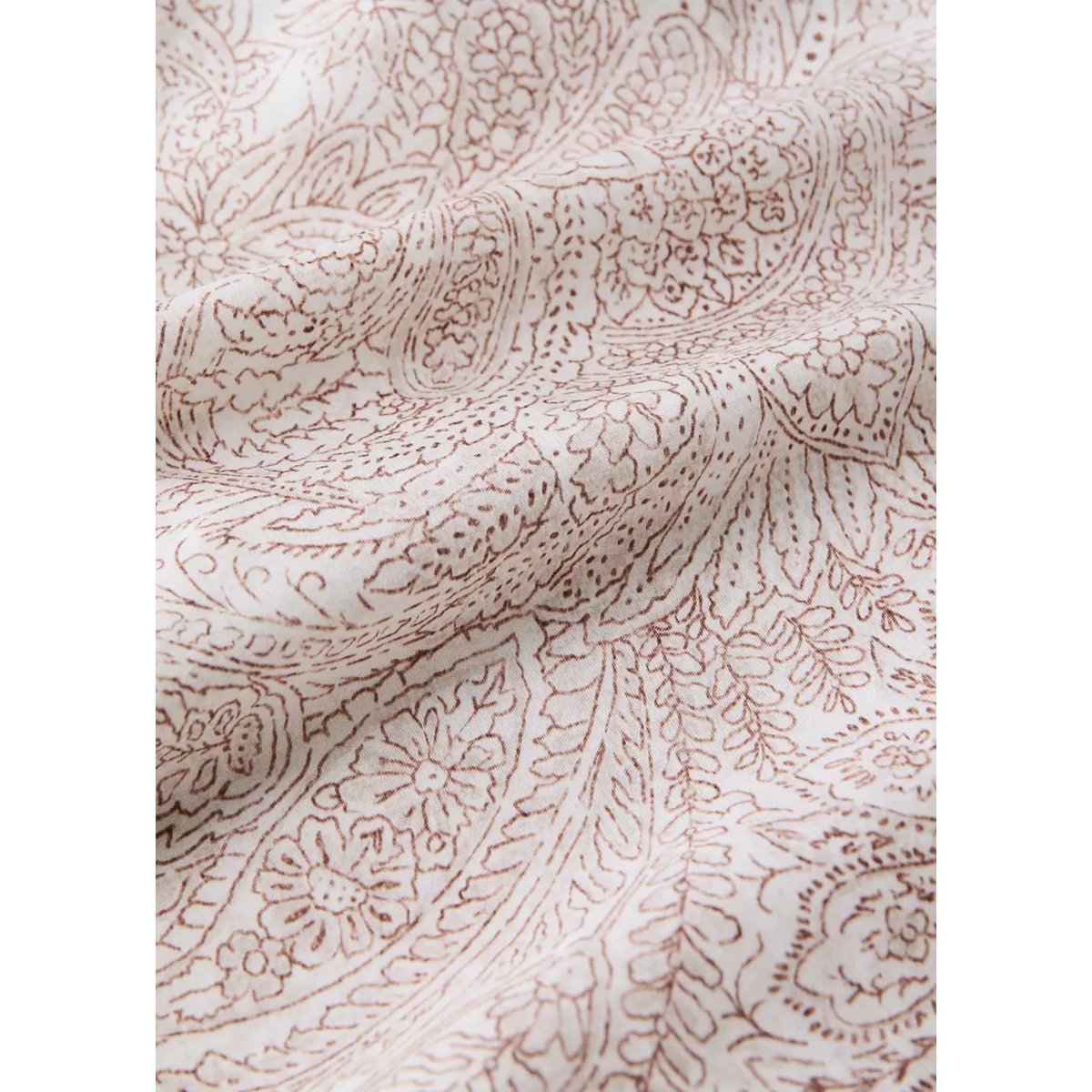 Housse de couette en percale de coton 100 % Lit 135/140 cm cognac, MANGO HOME