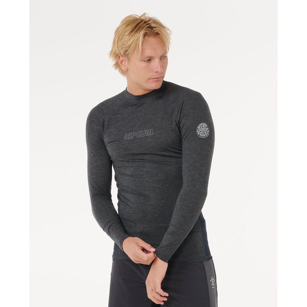 T-shirt anti-UV à manches longues Dawn Patrol UPF Performance black marle, RIP CURL