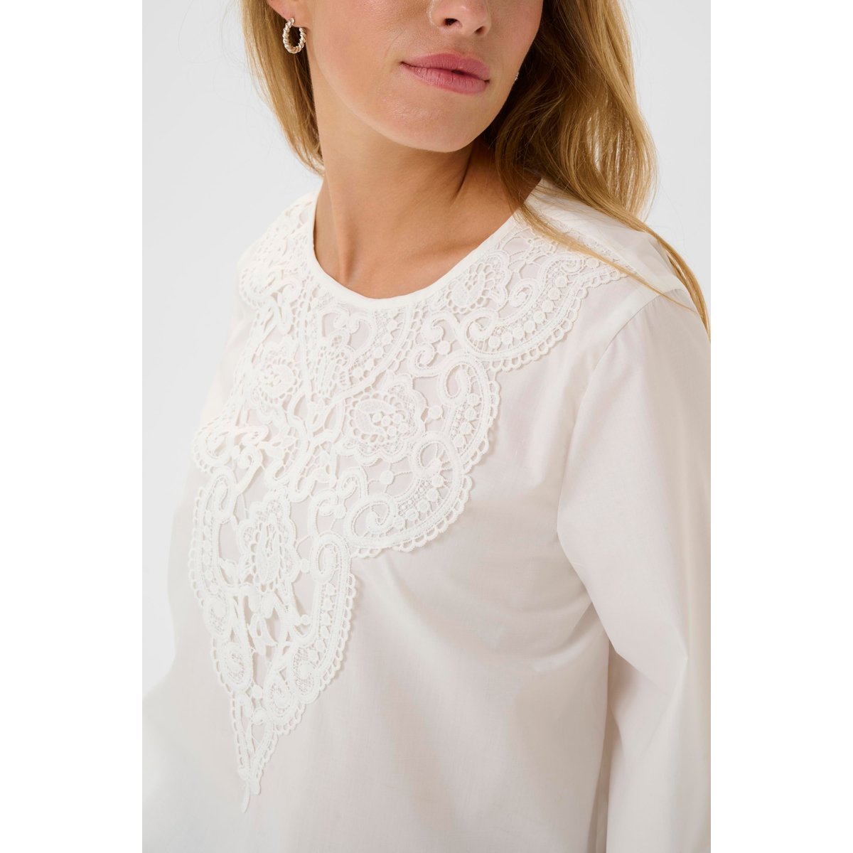 Blouse à manches longues blanc chalk, KAFFE