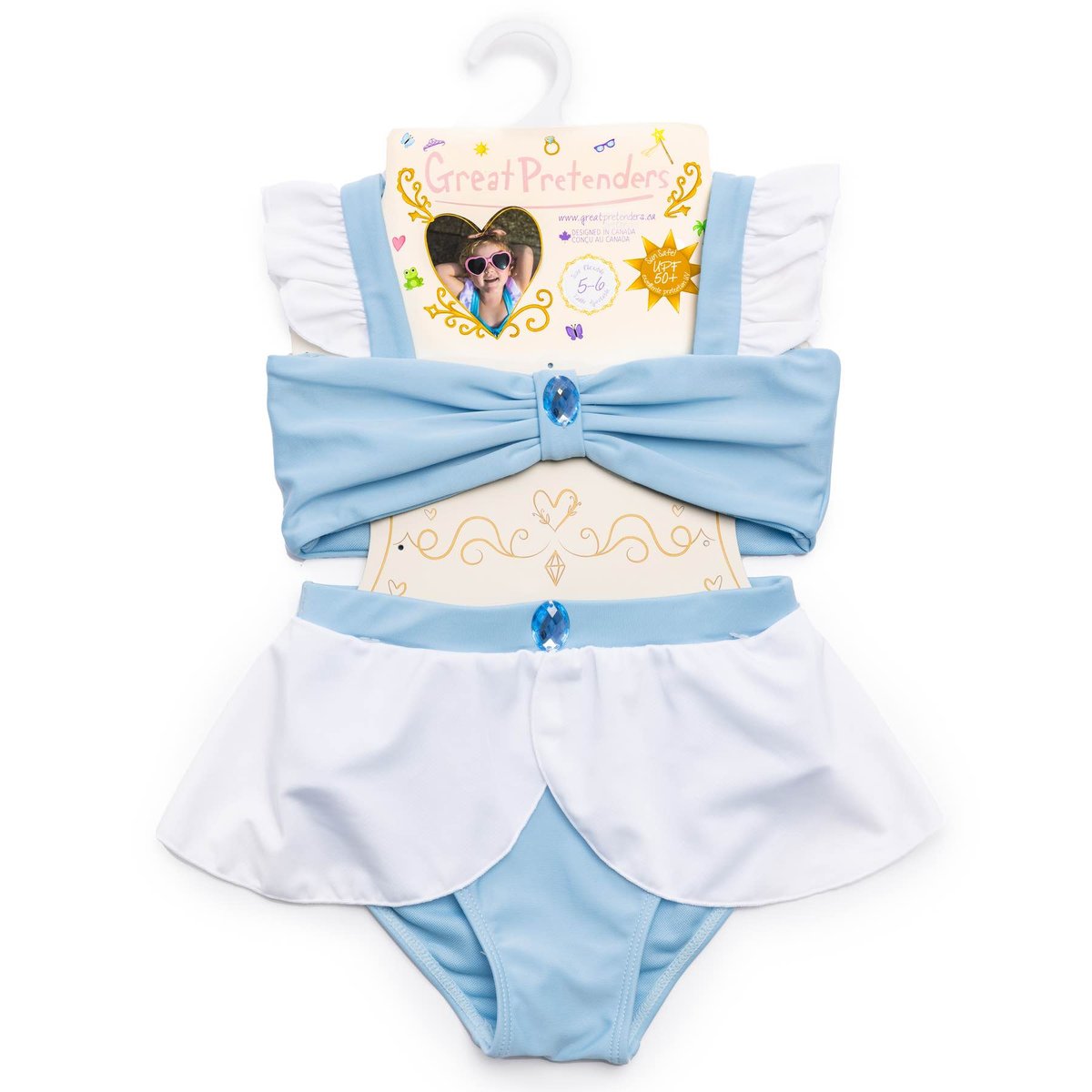Maillot de bain 2 pièces fille princesse bleu, GREAT PRETENDERS