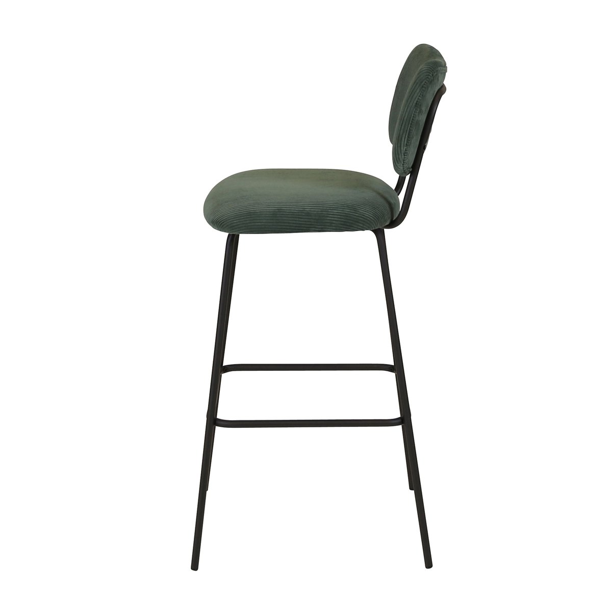Chaise snack velours côtelé vert foncé, ZAGO