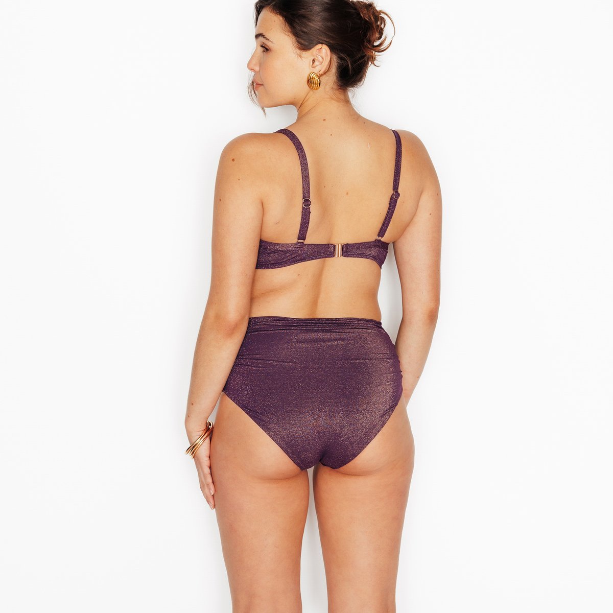 Bas de maillot de bain Culotte haute NESS prune, ROUGEGORGE LINGERIE
