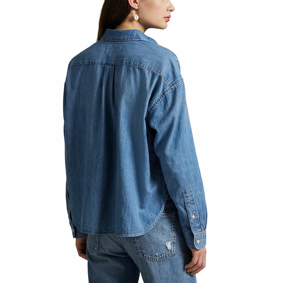 Denim oversize shirt denim, POLO RALPH LAUREN