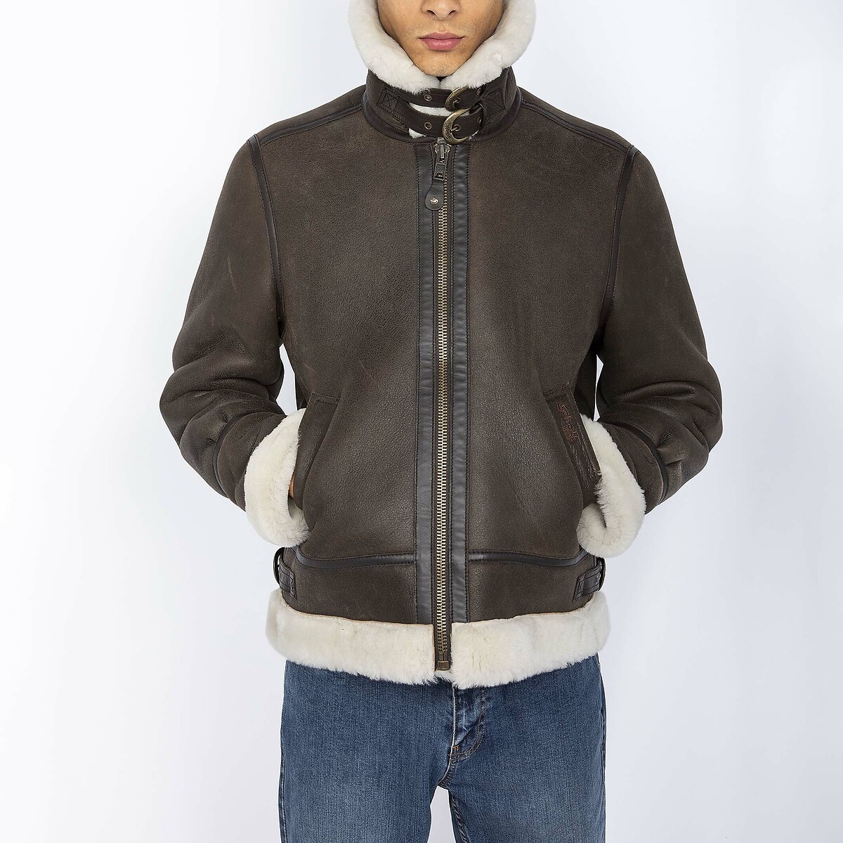 LC 1259 Leather Bomber Jacket brown, SCHOTT