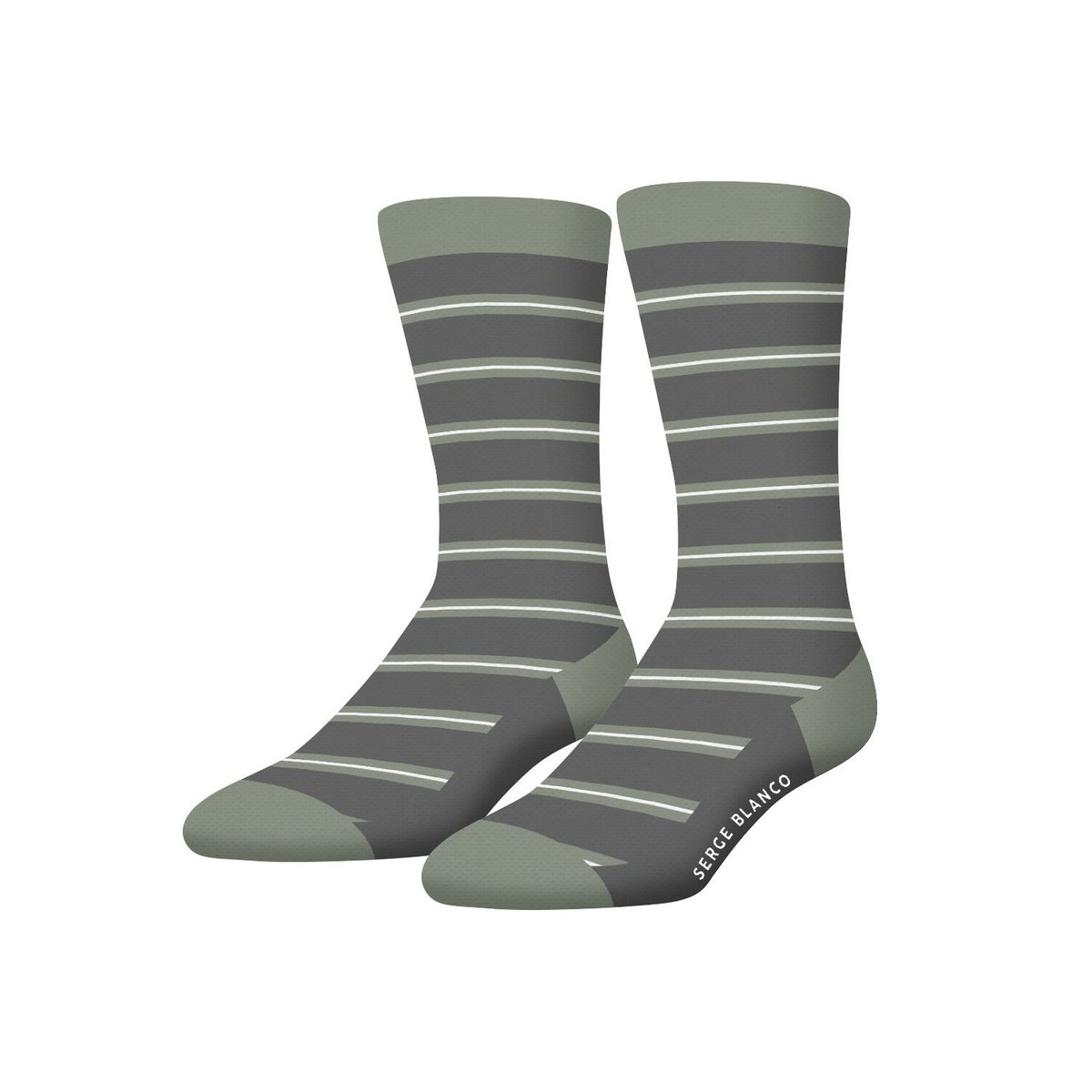 Lot De 6 Paires De Chaussettes Coton gris/blanc/noir/jaune, SERGE BLANCO