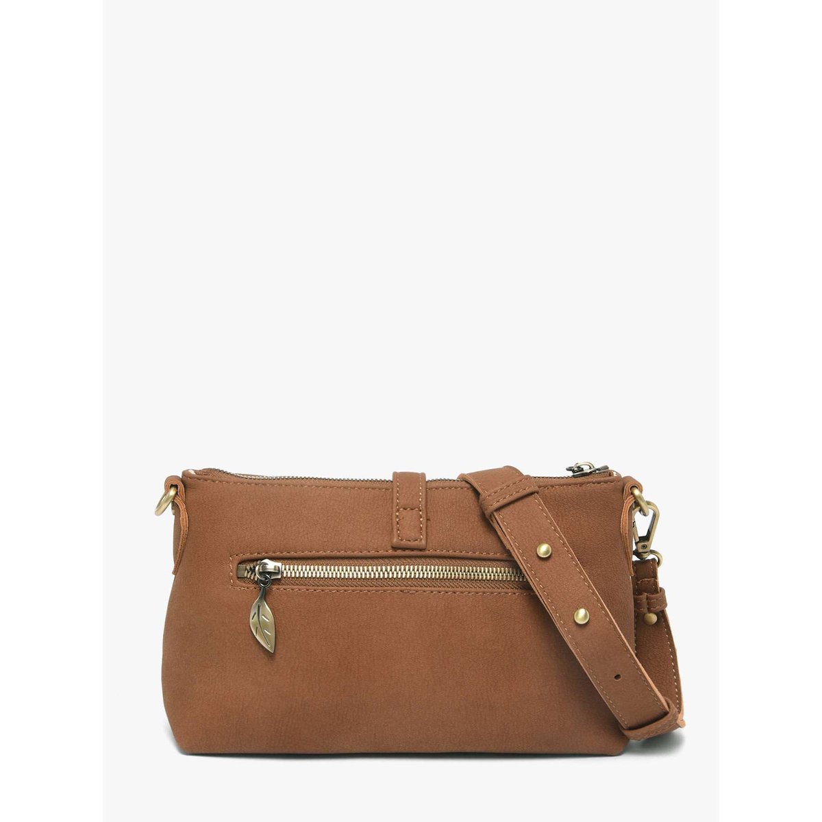 Sac bandoulière Verveine camel, WOOMEN