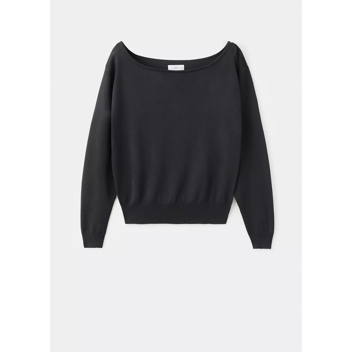 Pull maille épaules dénudées gris anthracite, MANGO TEEN