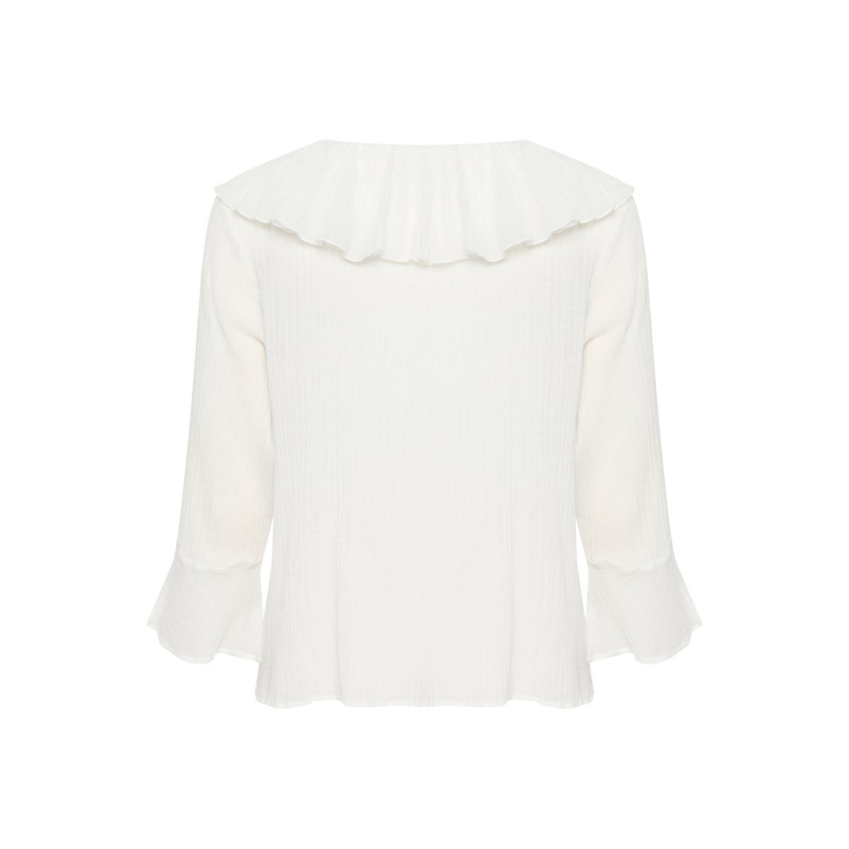 Blouse with long sleeve blanc chalk, KAFFE