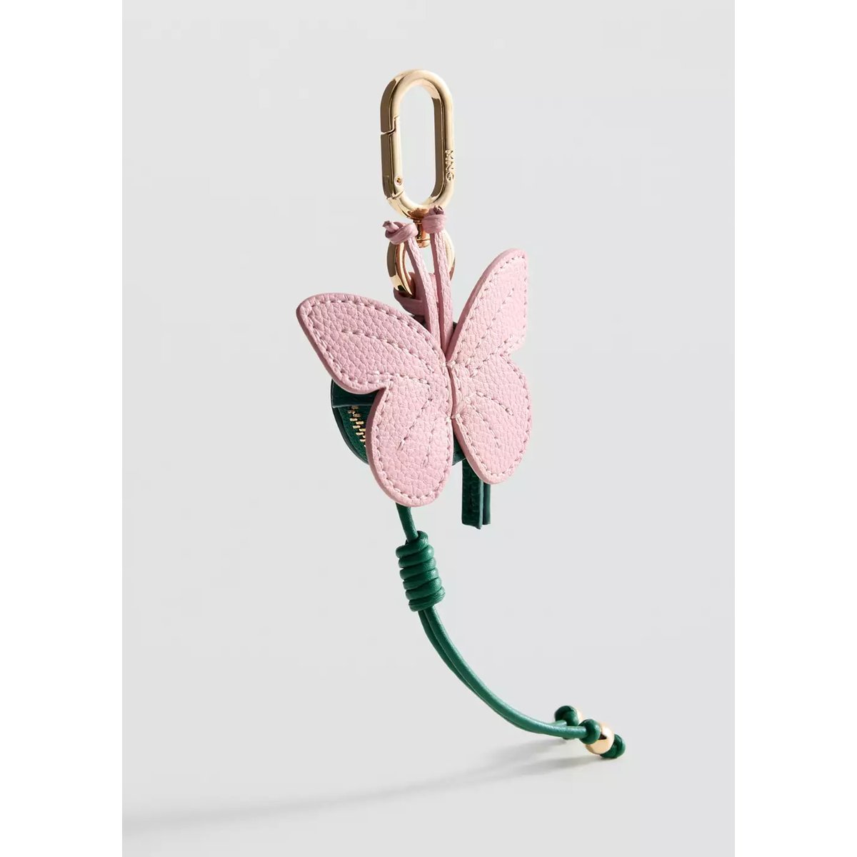 Porte-clés papillon avec perles rose, MANGO