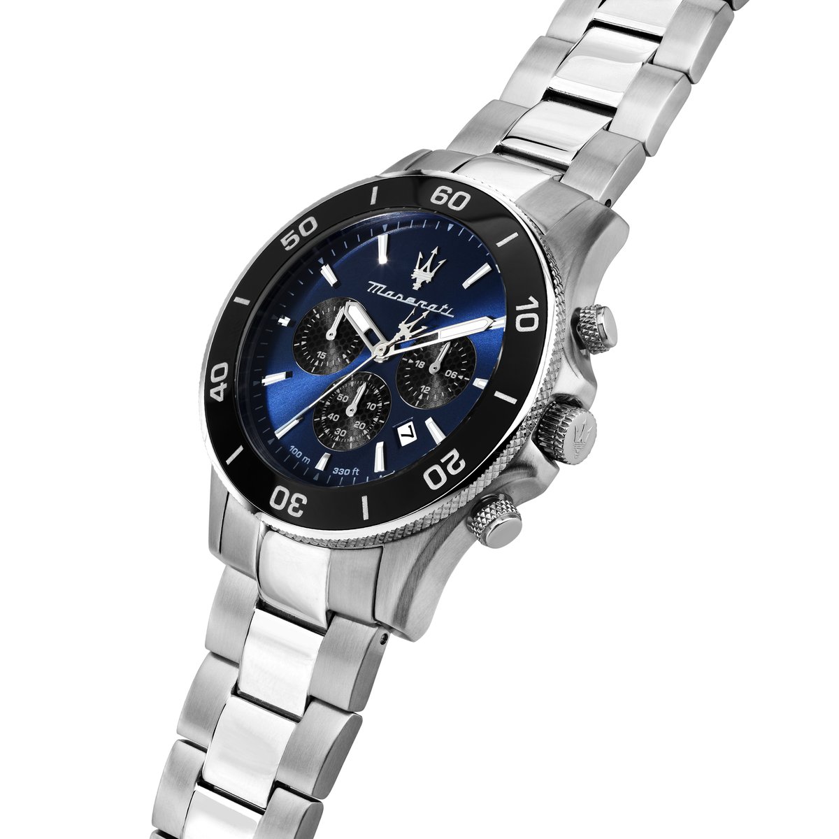 Montre Analogique  COMPETIZIONE argenté bleu argenté, MASERATI
