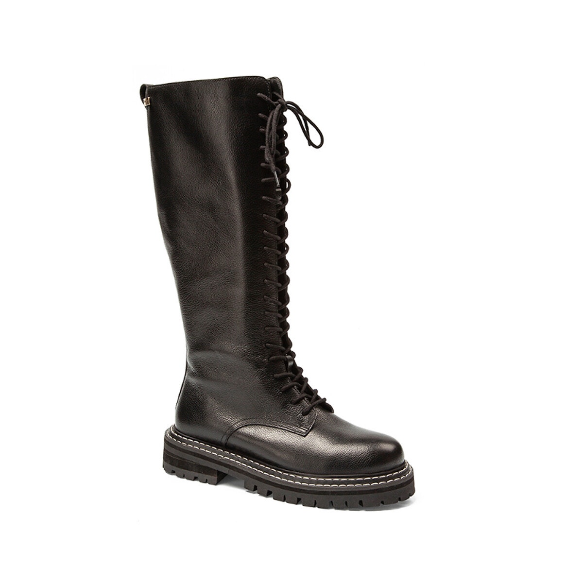Bottes lacées cuir Rise noir, LES TROPEZIENNES PAR M.BELARBI