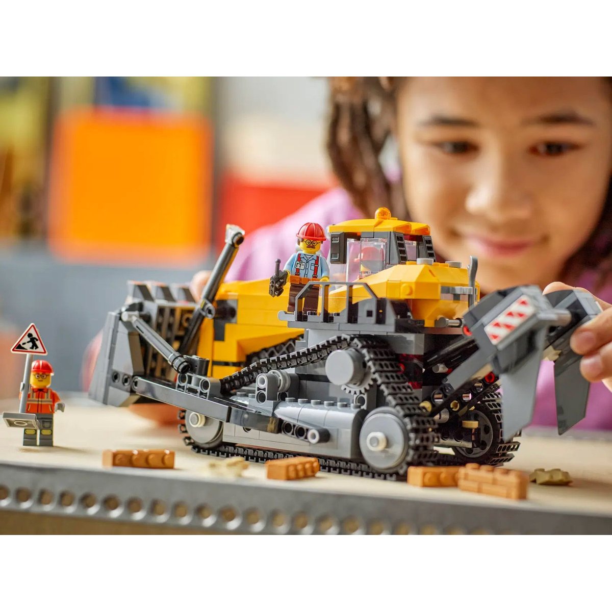 LEGO City - Bulldozer Jaune - Modèle de Construction 60466 multicolore, LEGO