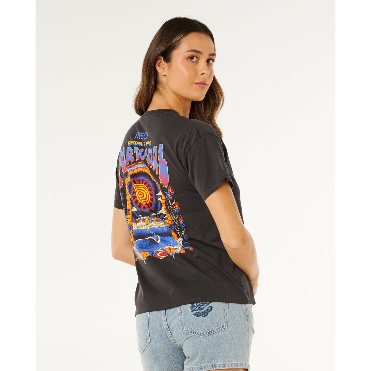 T-shirt PRO PENICHE 2026 washed black, RIP CURL
