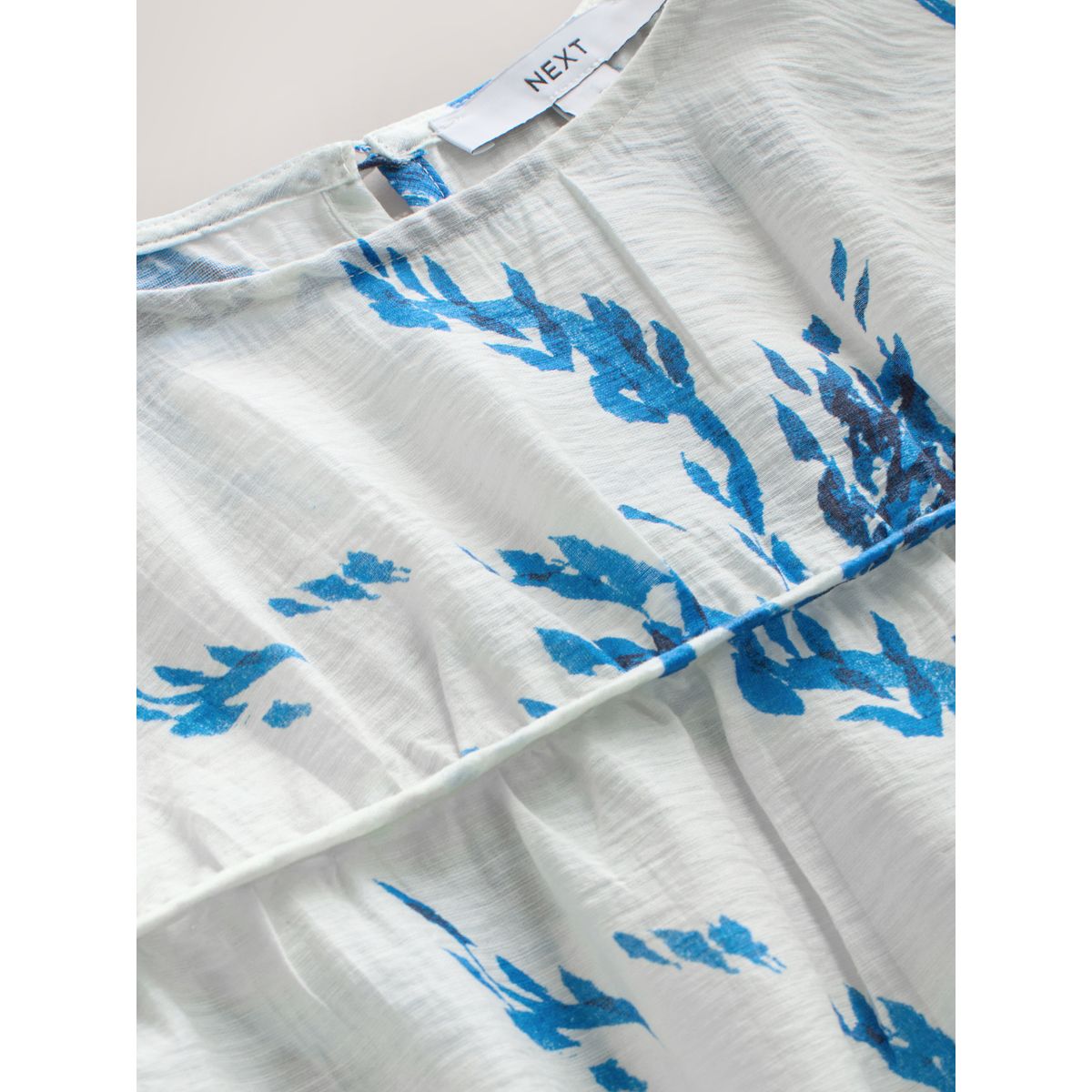 Robe d'été midi avec lien imprimé bleu, NEXT