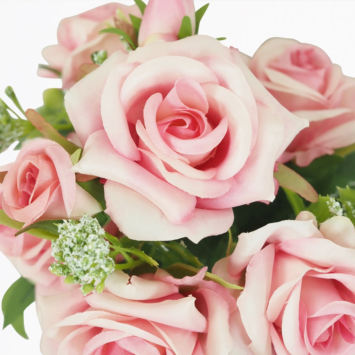 Bouquet artificiel de roses 32cm rose lot de 2 autres, LIGNE DECO
