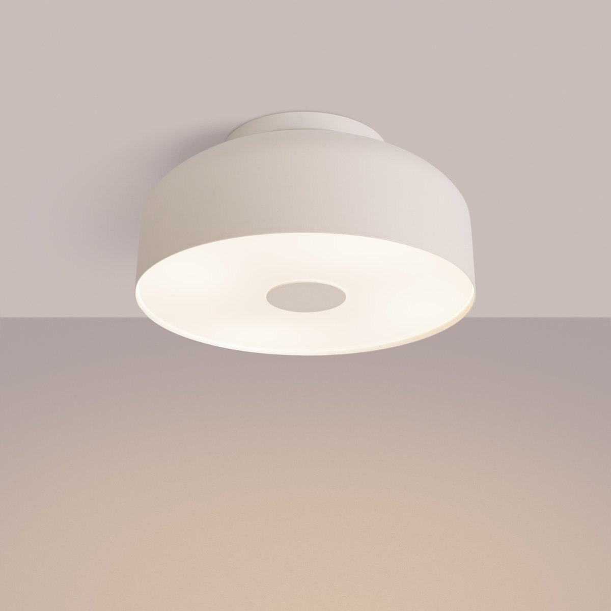 Plafonnier Acier Beige E27 4 Omiq beige, EDEN