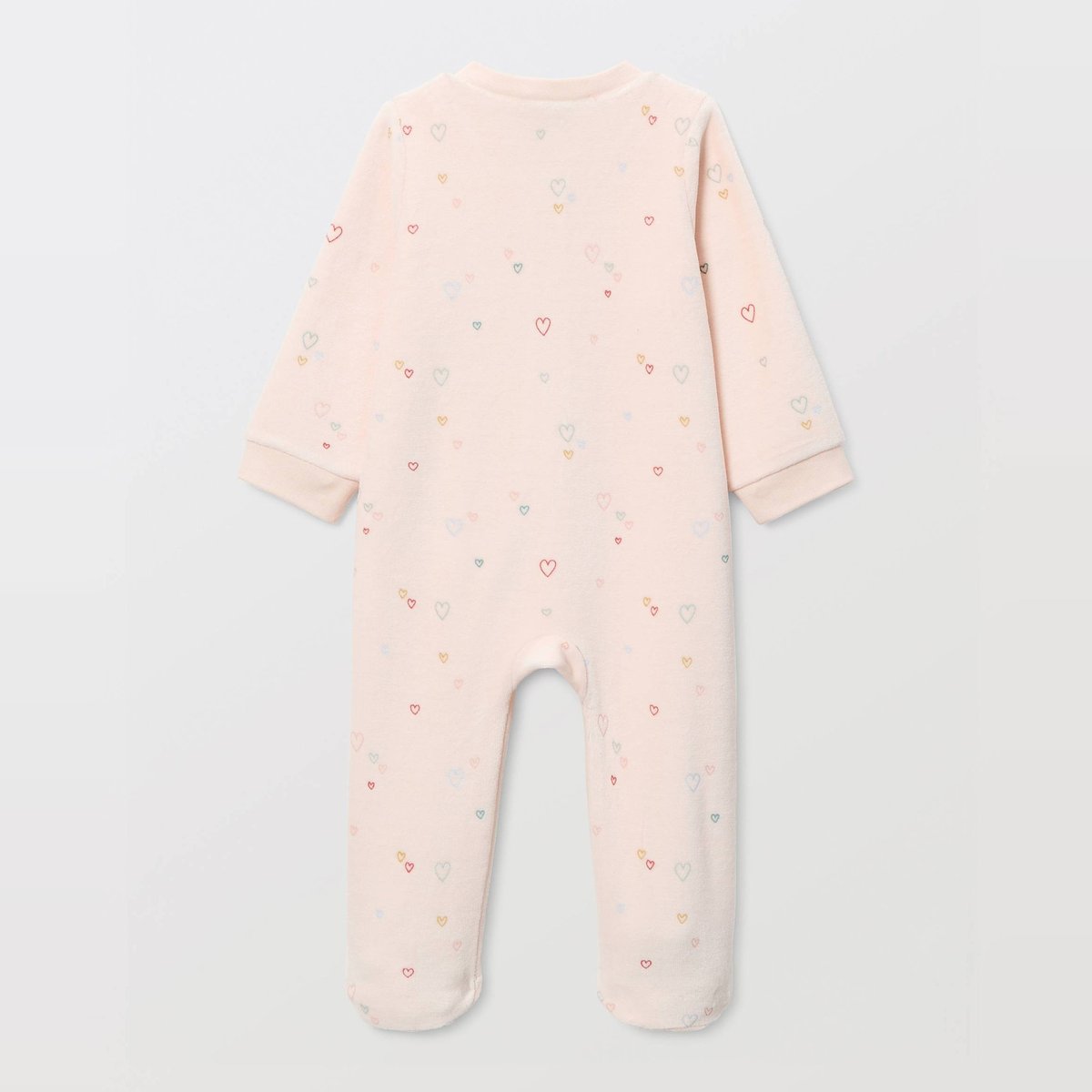 Dors-bien zippé en velours en coton BIO GOTS rosee, BOUT'CHOU