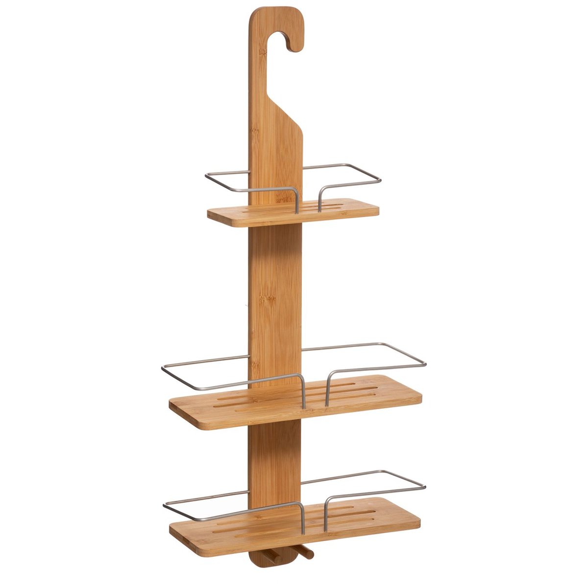 Etagère de douche 3 niveaux en bambou marron, ATMOSPHERA