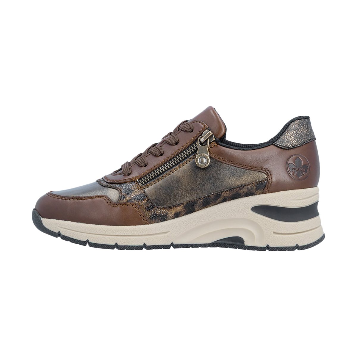 Basket Basse à Lacets Lugano marron, RIEKER