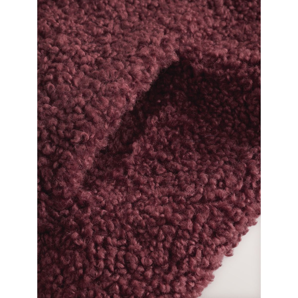 Manteau long en imitation peau de mouton rouge bordeaux, NEXT