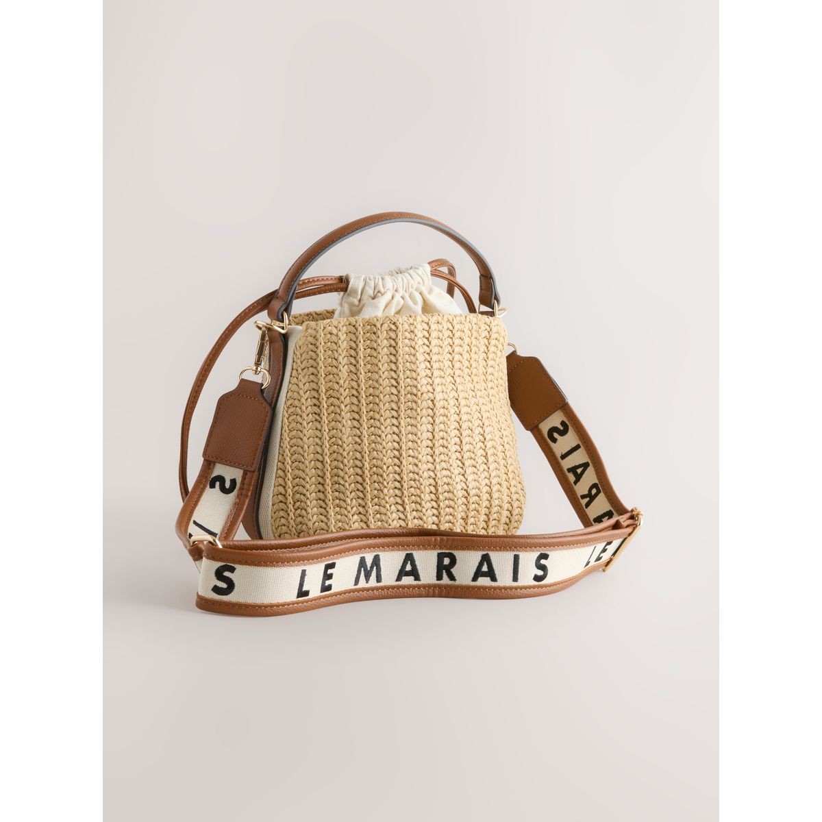 Sac bourse aspect raphia naturel, NEXT